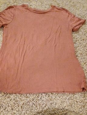 Nine West Short Sleeve Crewneck Top - Rose